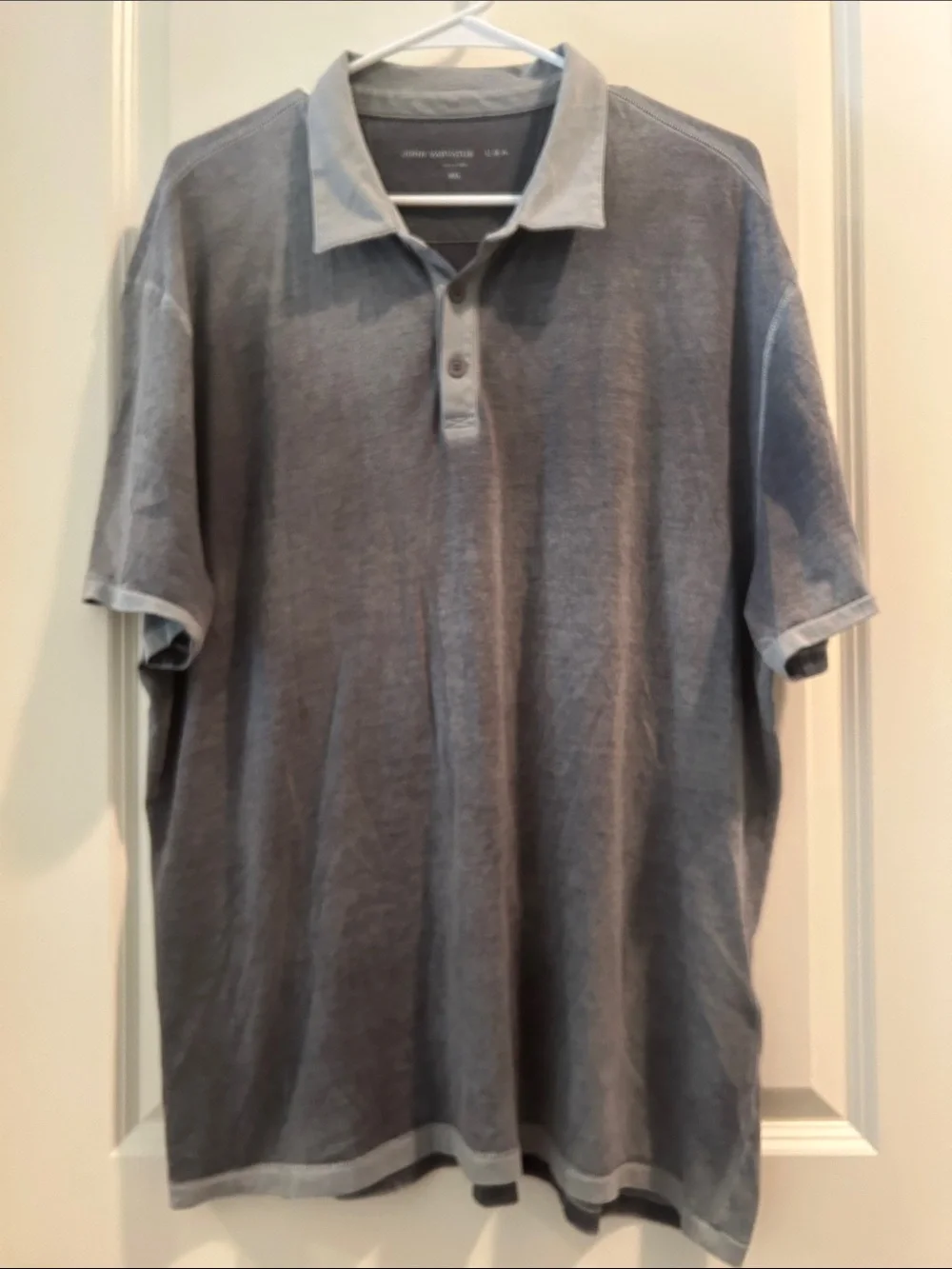 John Varvatos 1/4 button Ombre Polo Shirt embroider logo short sleeve size XXL